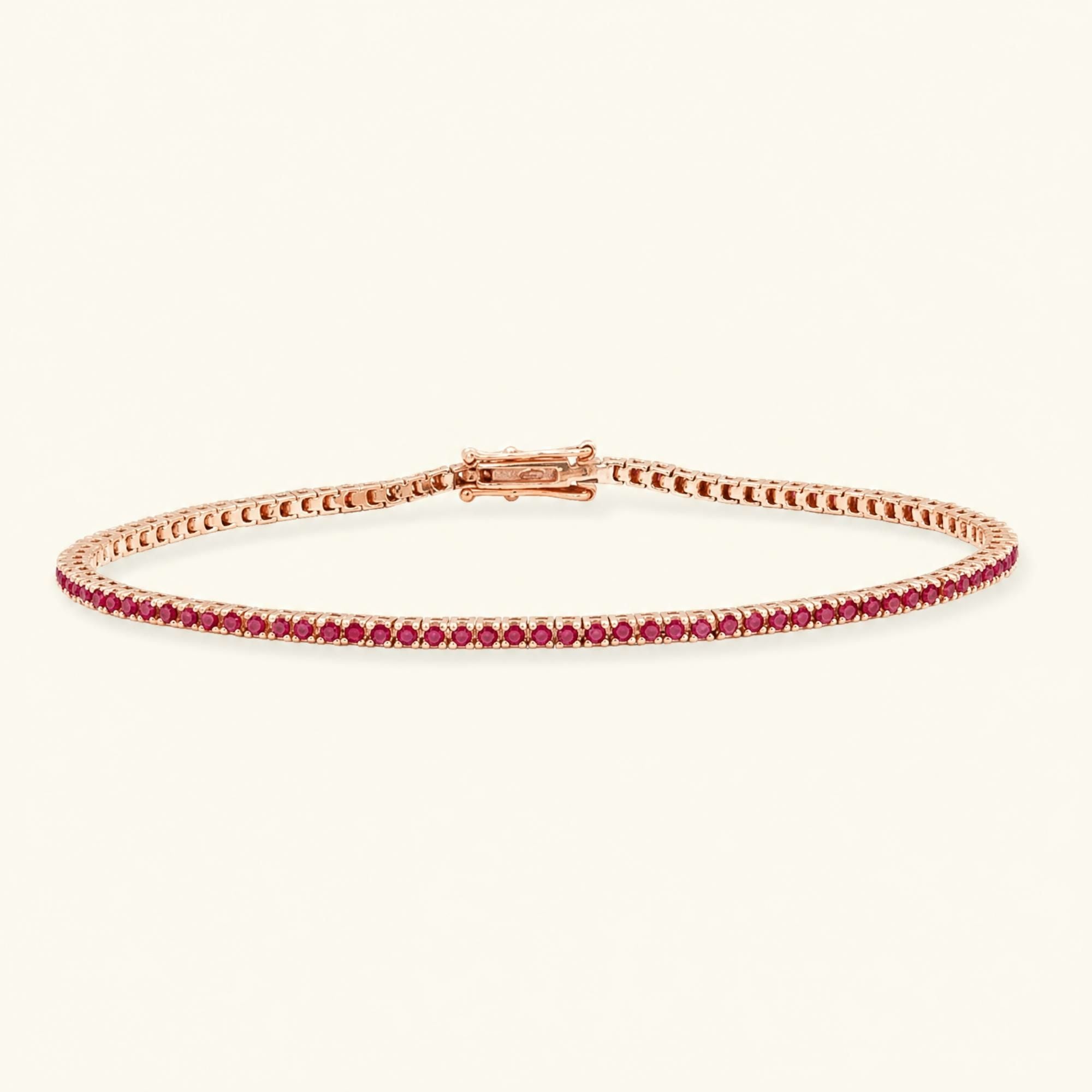 Pulsera Ganga rubí oro rosa