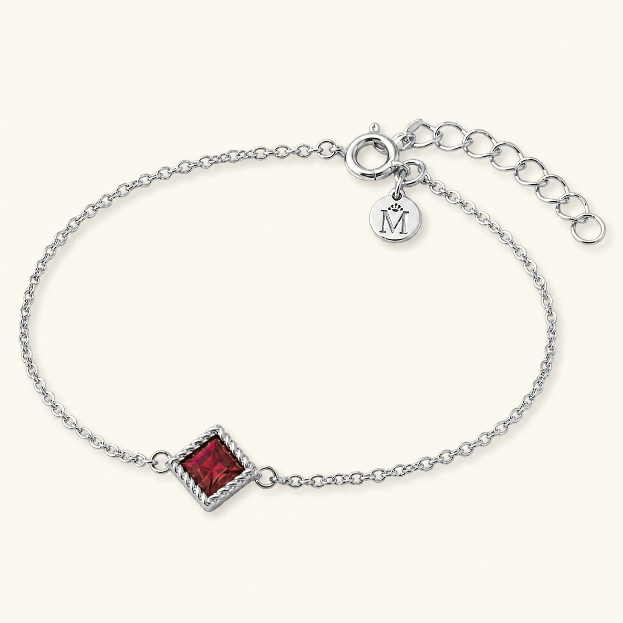 Pulsera Indrani rubí en oro blanco 18 quilates