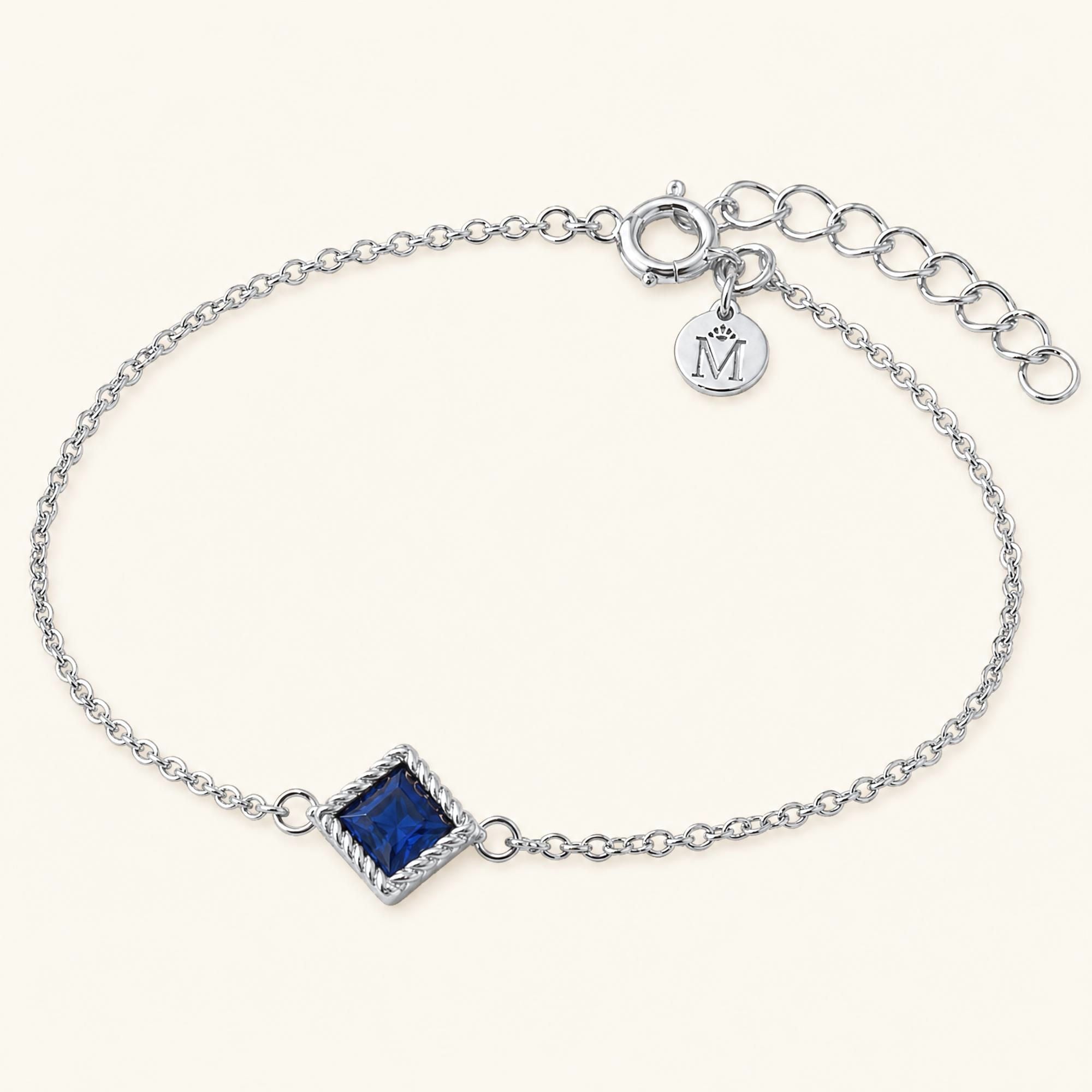 Pulsera Indrani zafiro en oro blanco 18 quilates