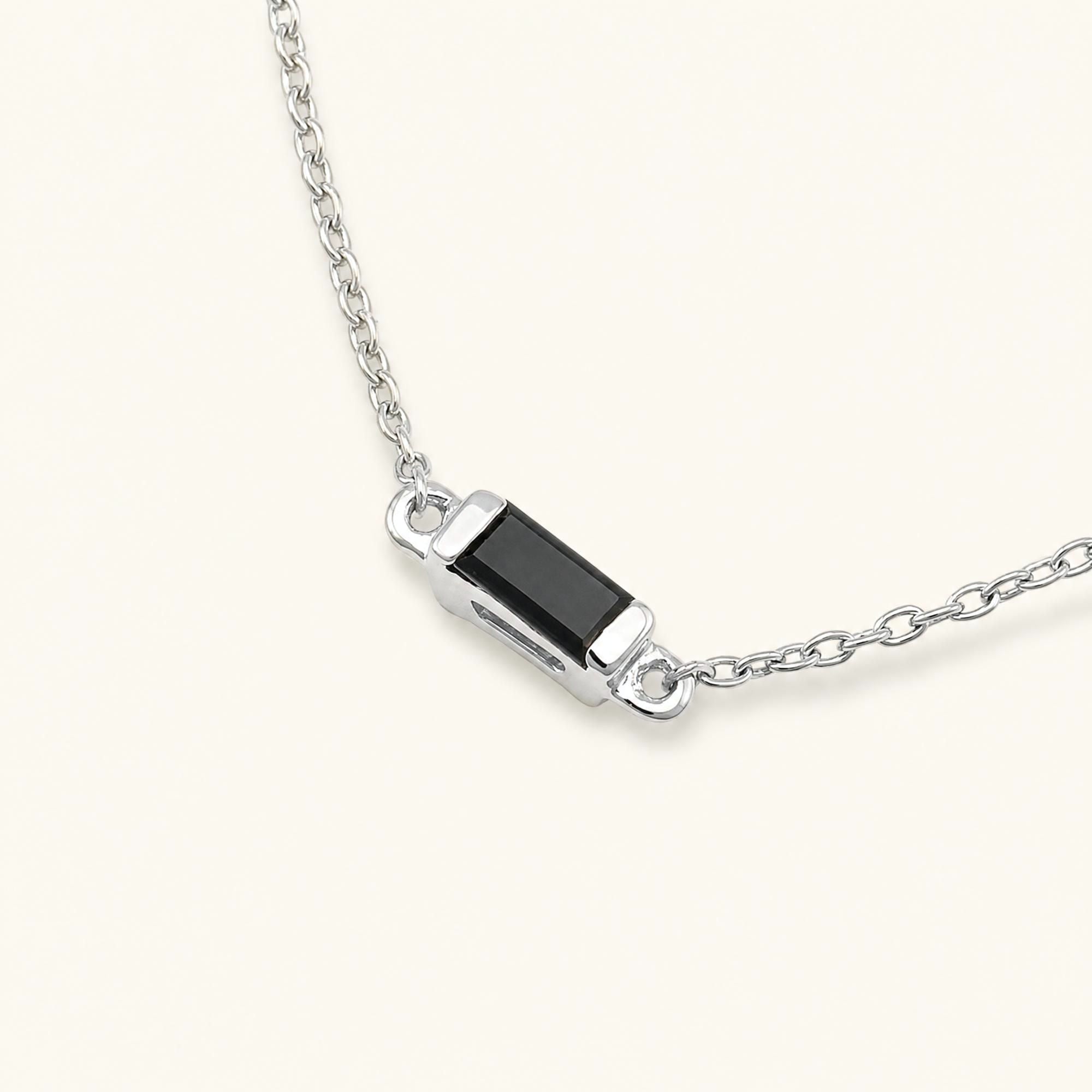 Pulsera Shanti diamante negro oro blanco