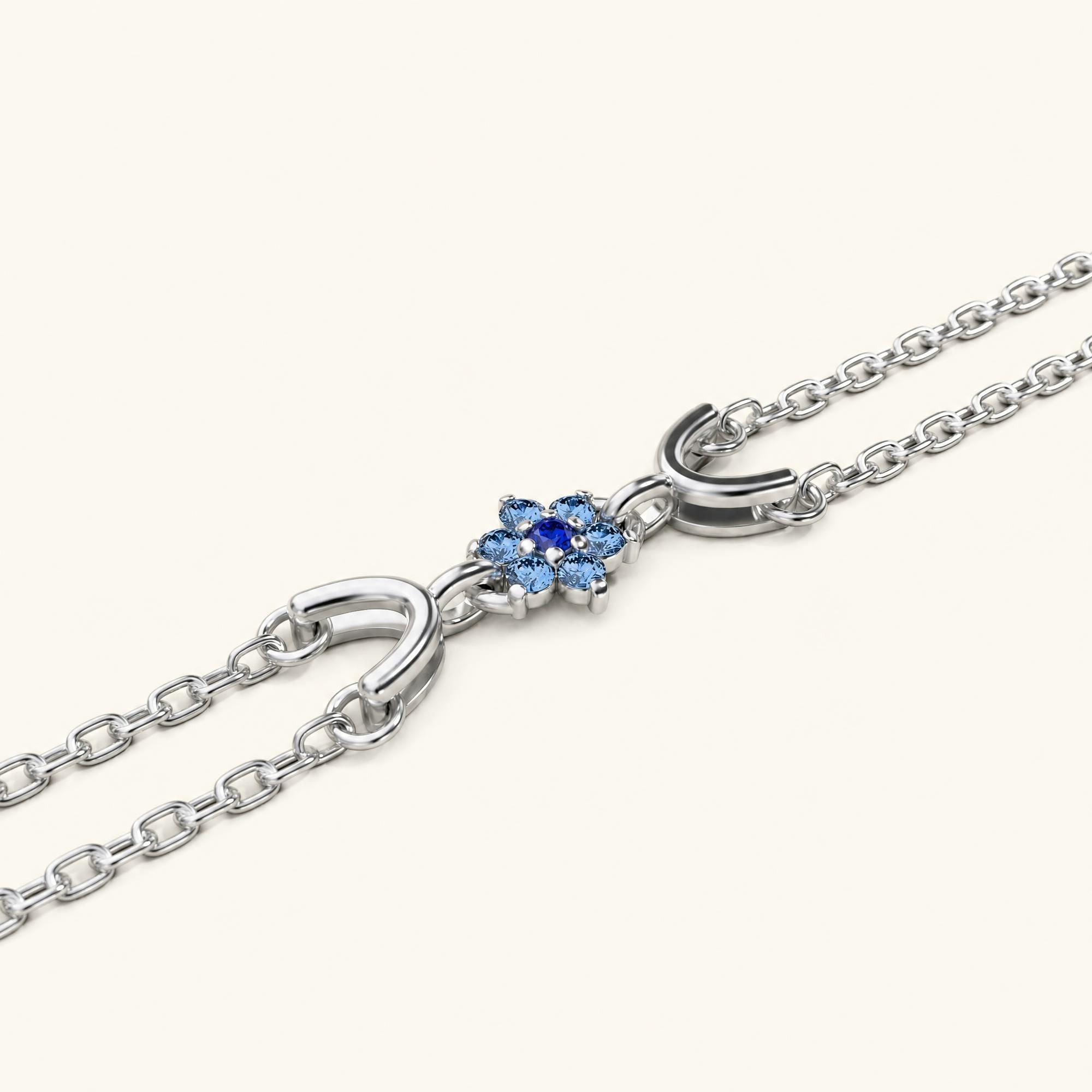 Pulsera Surya de oro blanco para mujer con esmeralda