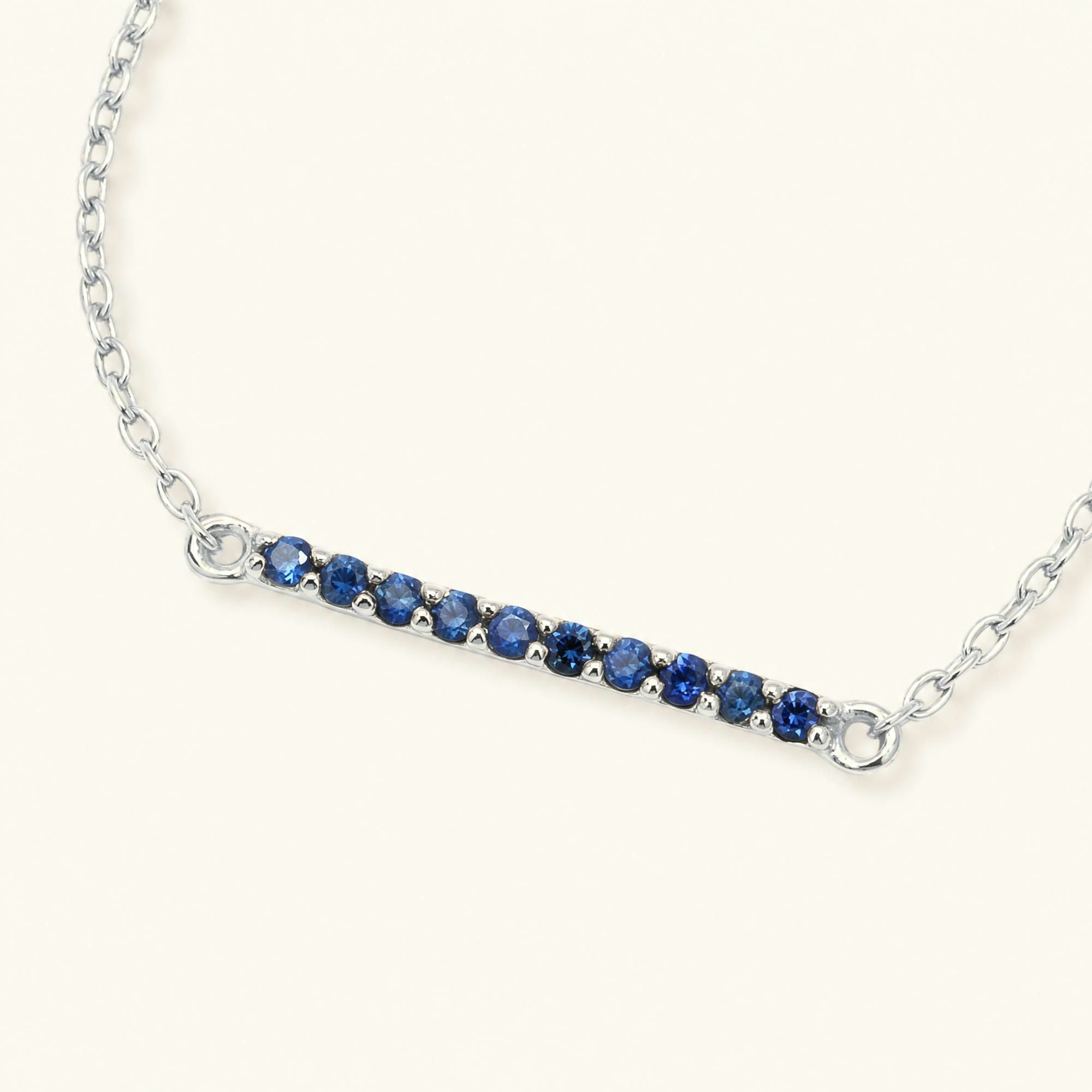 Pulsera Ujala zafiro en oro blanco