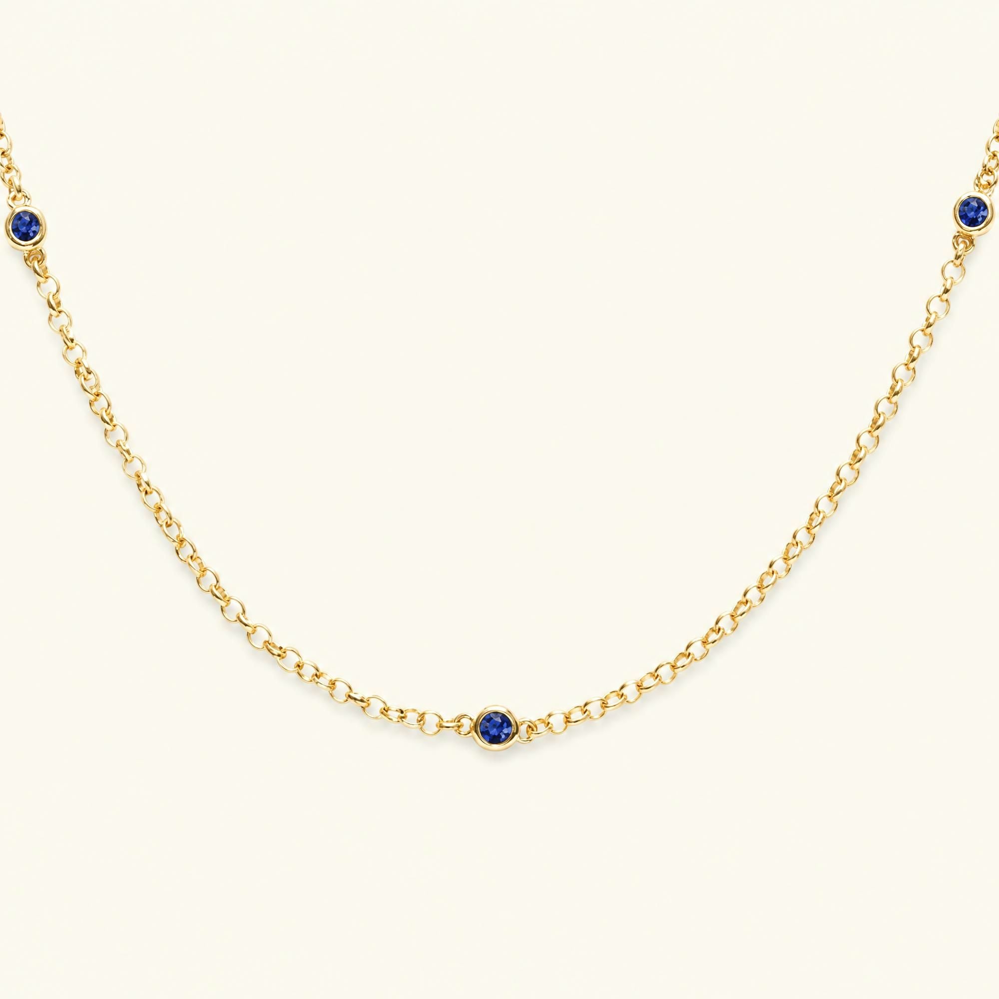 Collar Asonya zafiro en vermeil