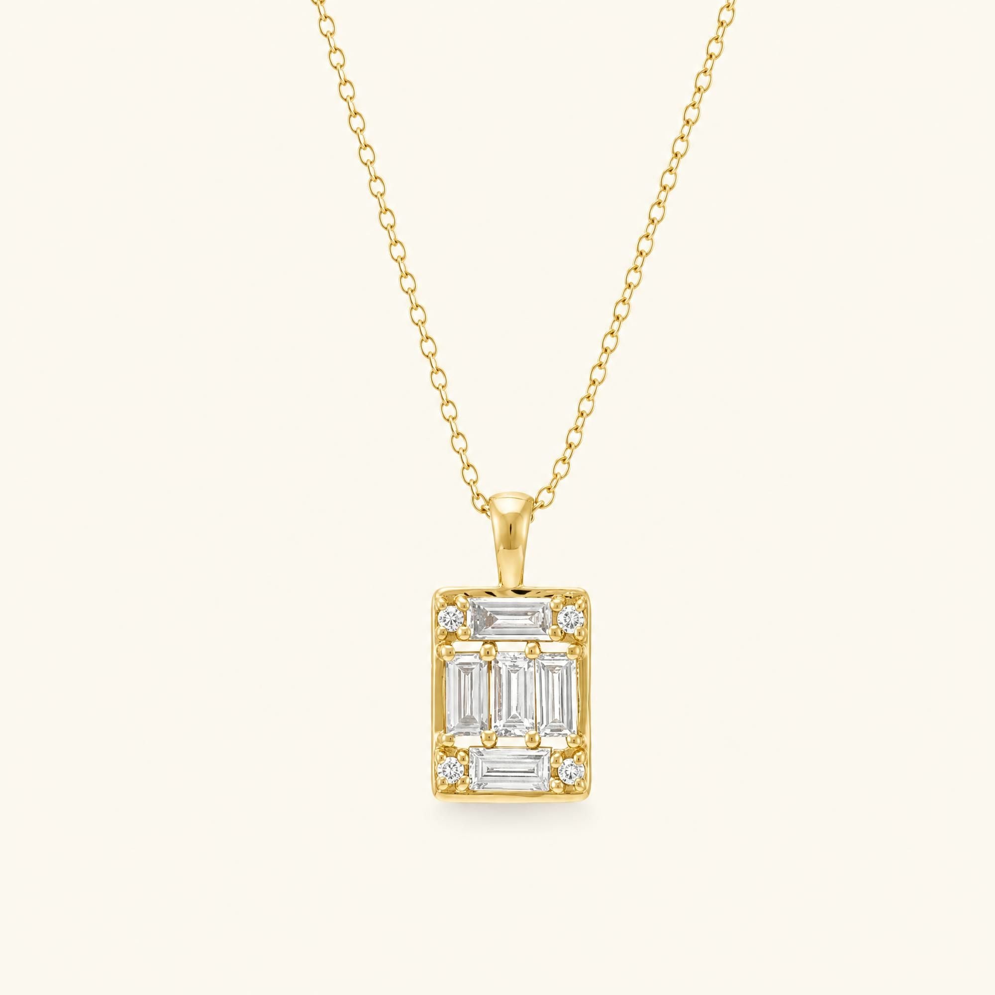 collier diamant geometrique Atma or jaune