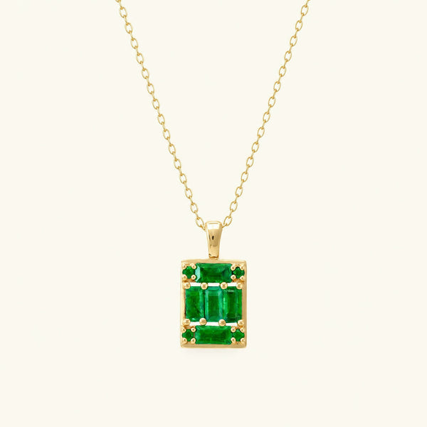 Collar Atma geométrico esmeralda