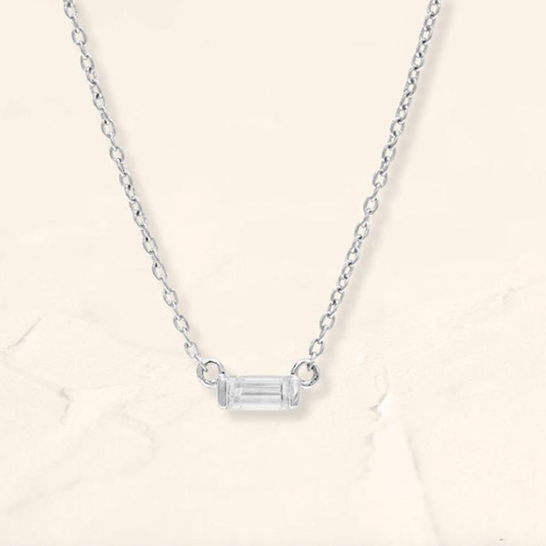 collier baguette diamant Shanti en or blanc