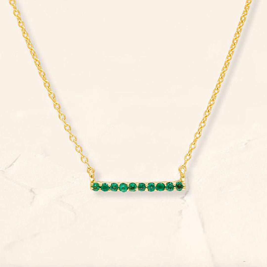 collier bar d'émeraude ujala