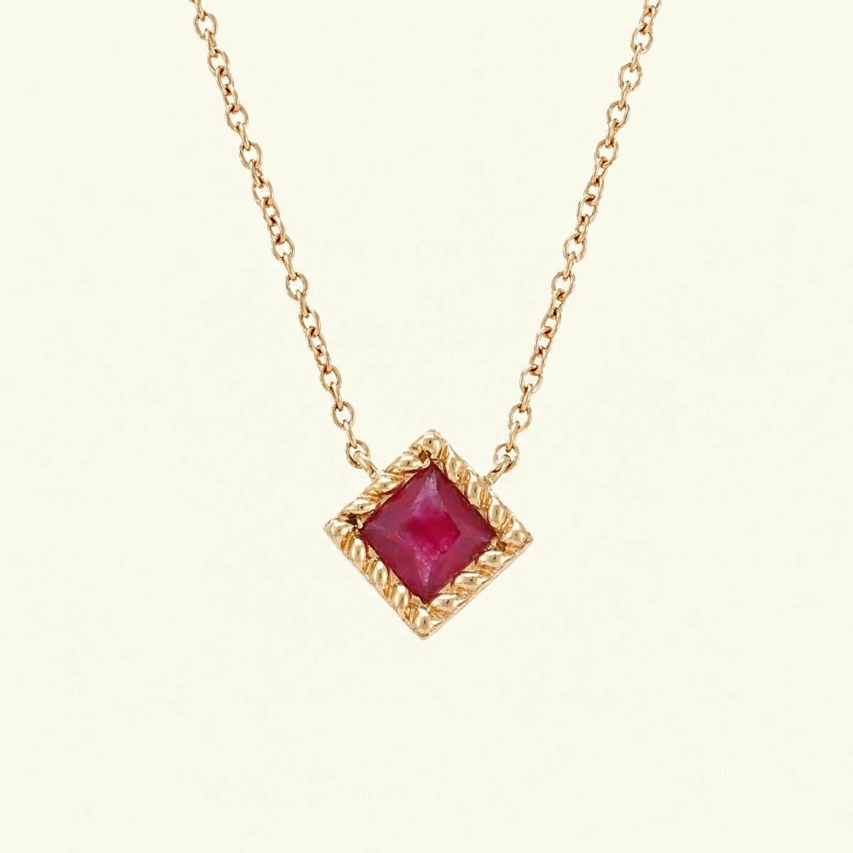 Indrani collar rubí oro rosa talla princesa