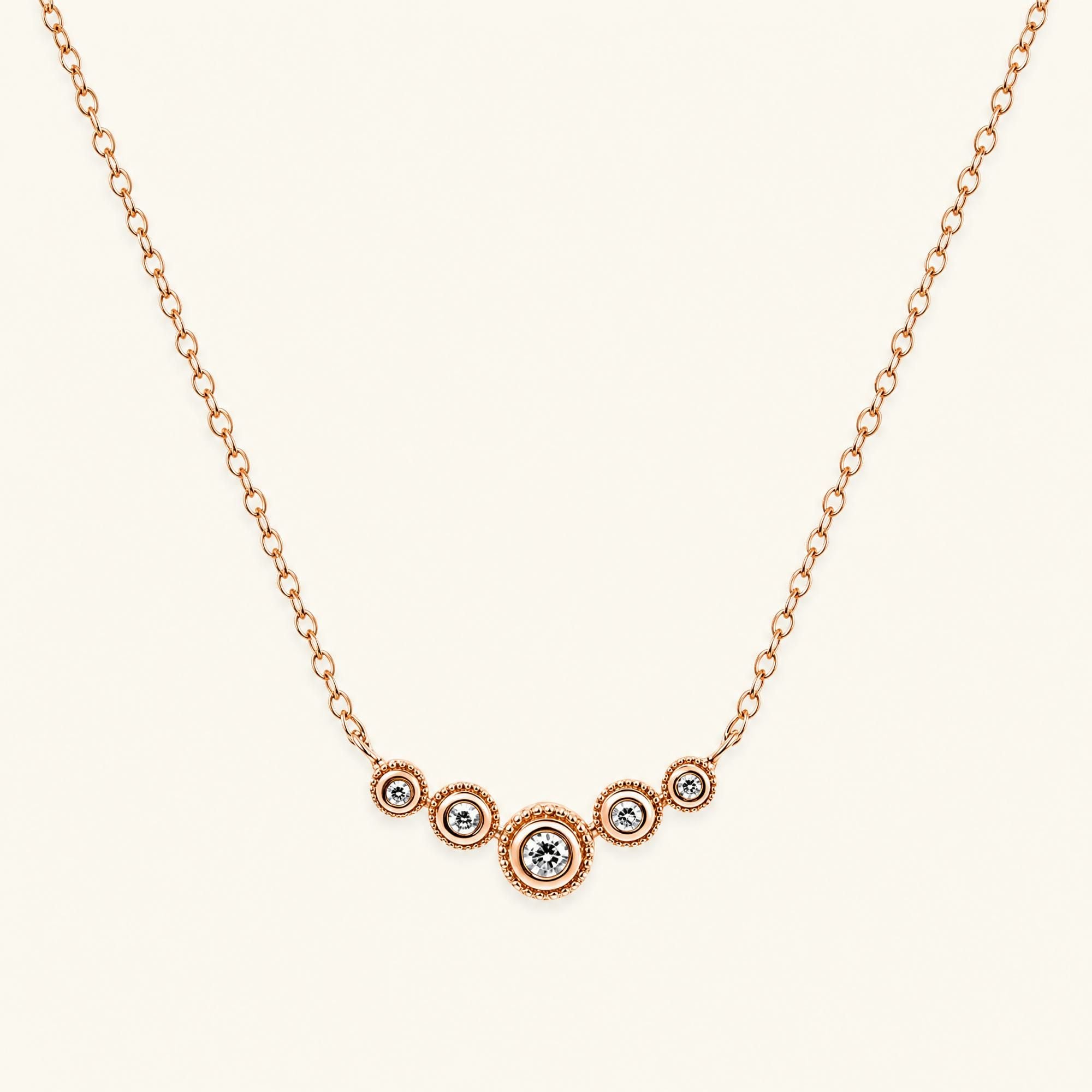 Collar ríos de diamantes en oro rosa