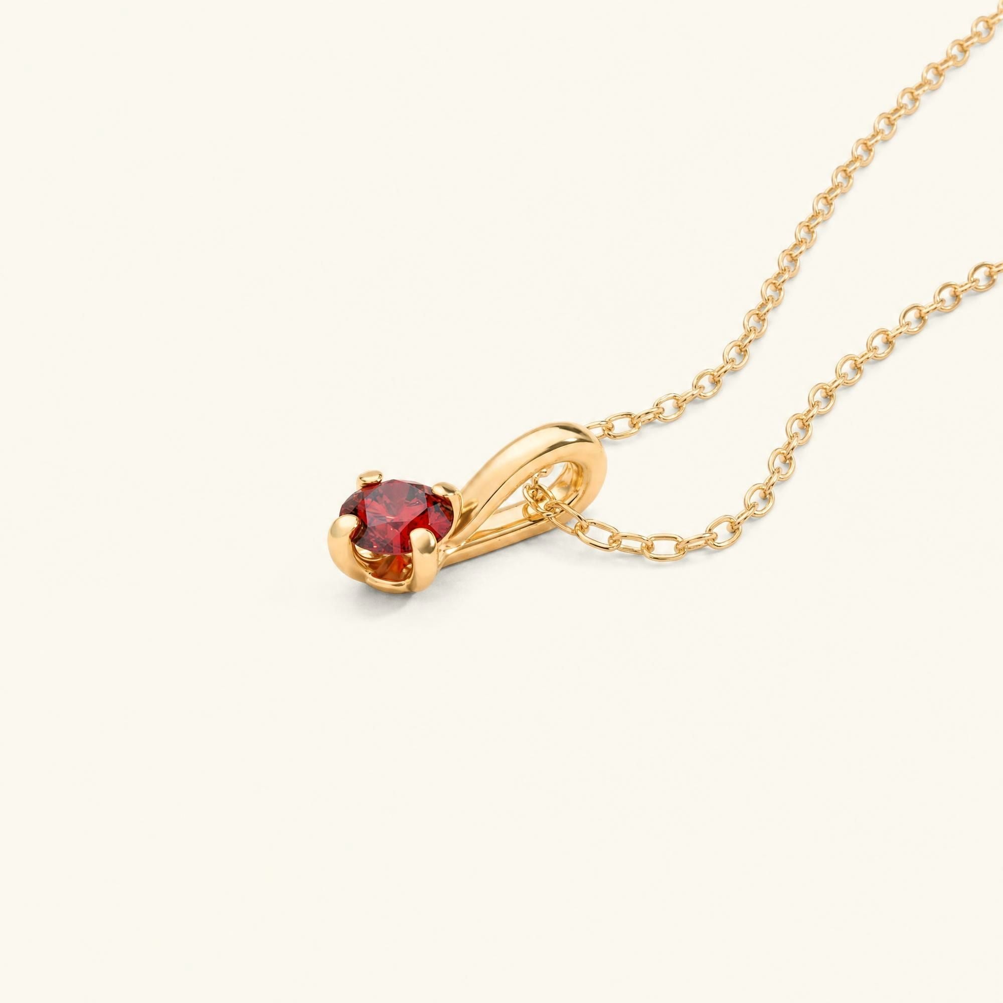 collier rubis solitaire Saral