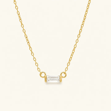 Collier baguette Shanti diamant en or jaune