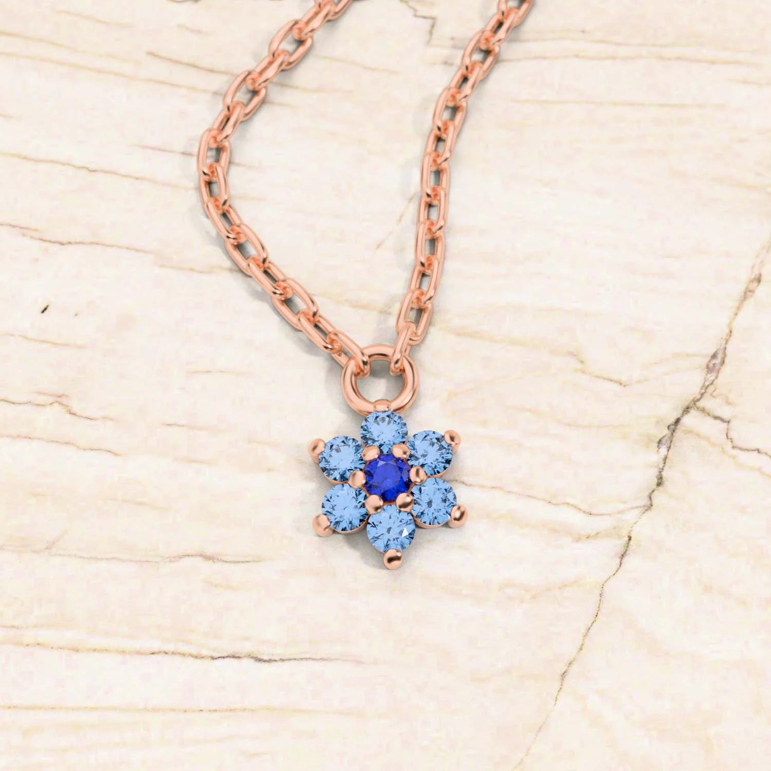 collier surya or rose saphir