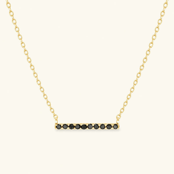Collar barra Ujala diamante negro - oro amarillo