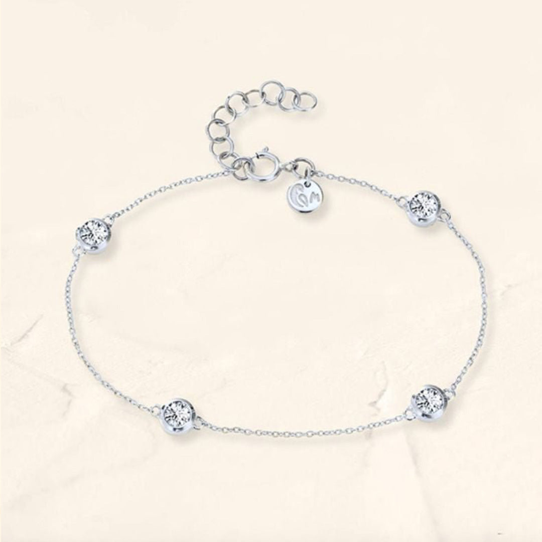 collier Dhanya en diamant or blanc 18 carats