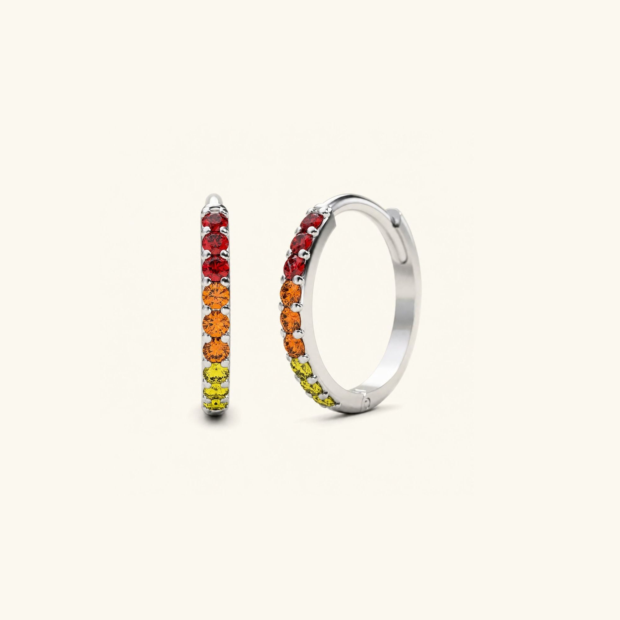 Aros Jyoti Zafiro Sunset - oro blanco