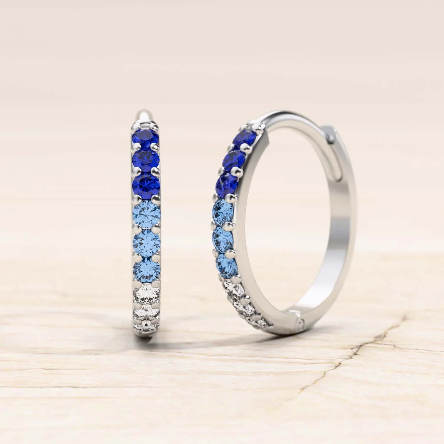 créoles or blanc saphir jyoti