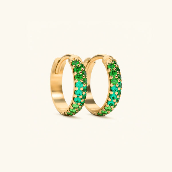 Aros Lavani Esmeralda Canopea - oro amarillo
