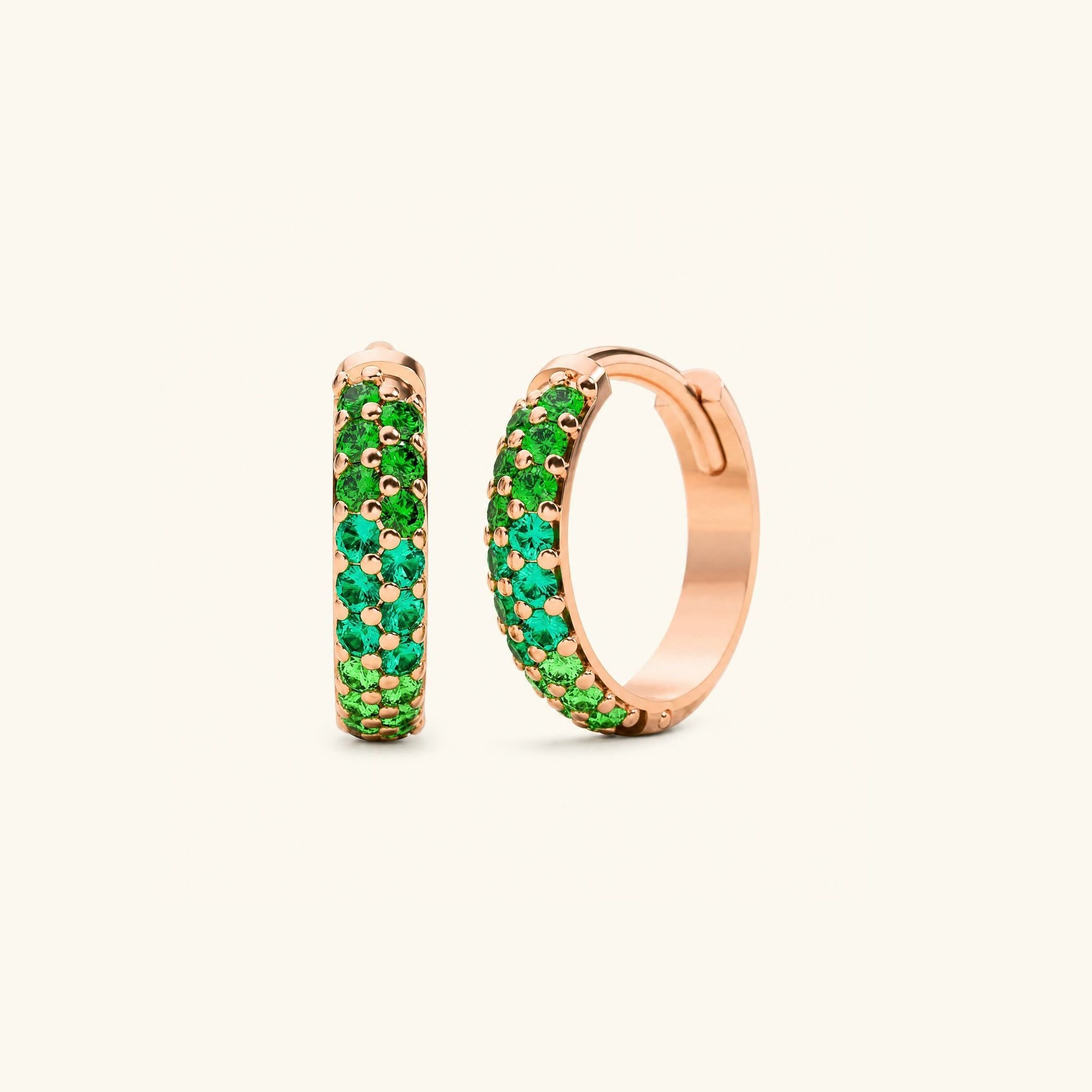Aros Lavani Esmeralda Canopea - oro rosa