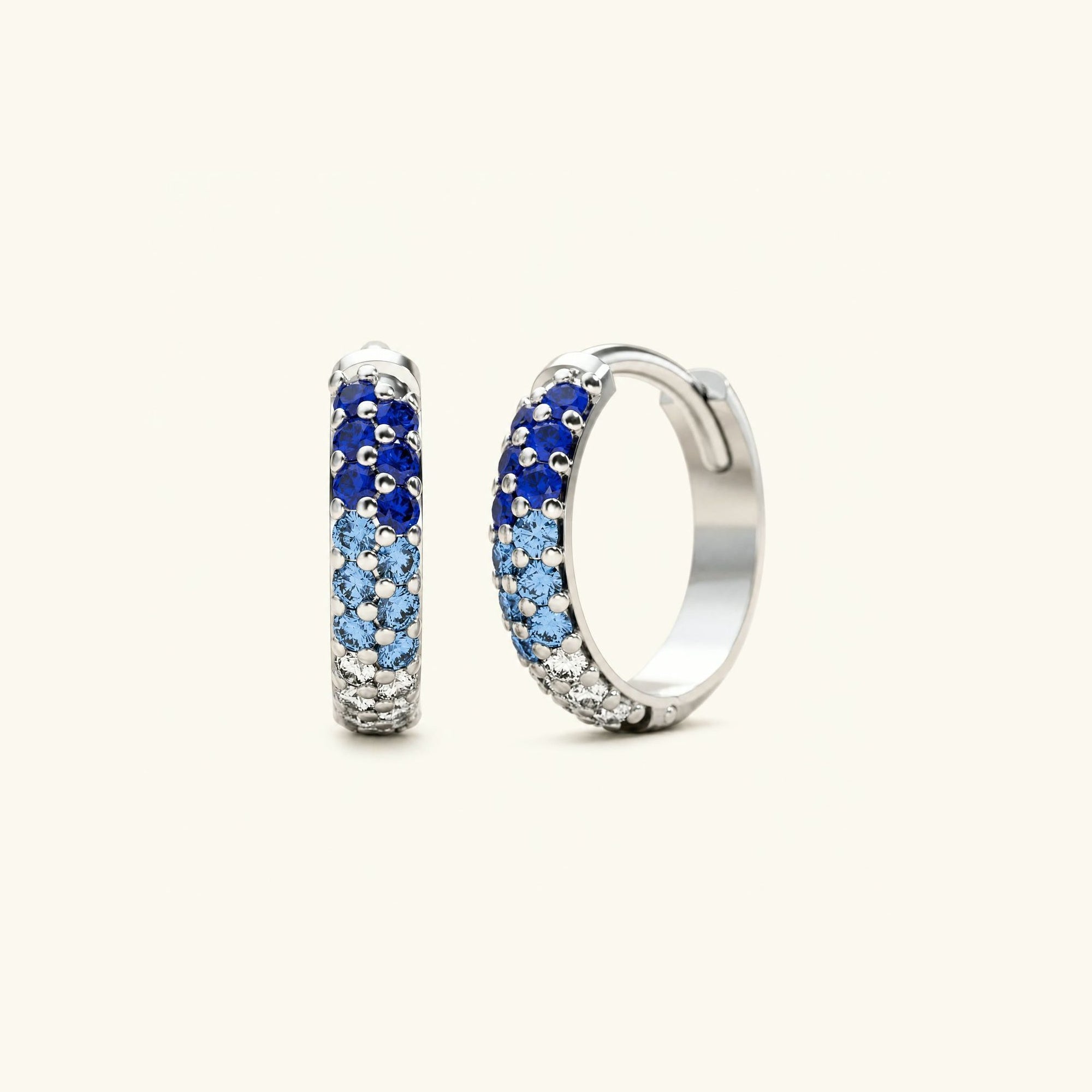 Aros Lavani Zafiro Horizon - oro blanco