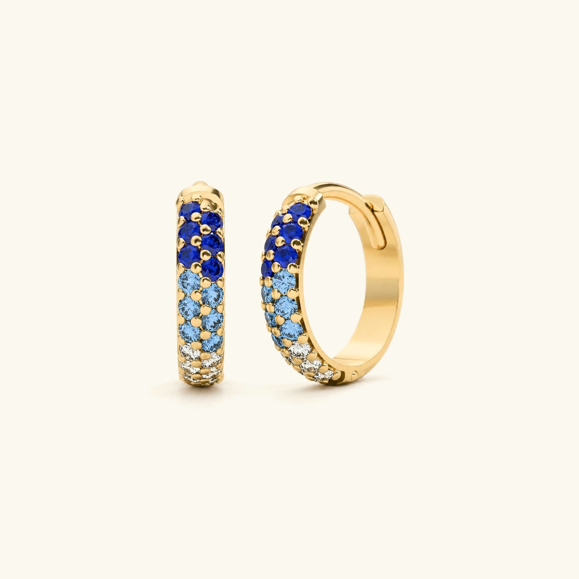 Aros Lavani Zafiro Horizon - oro amarillo