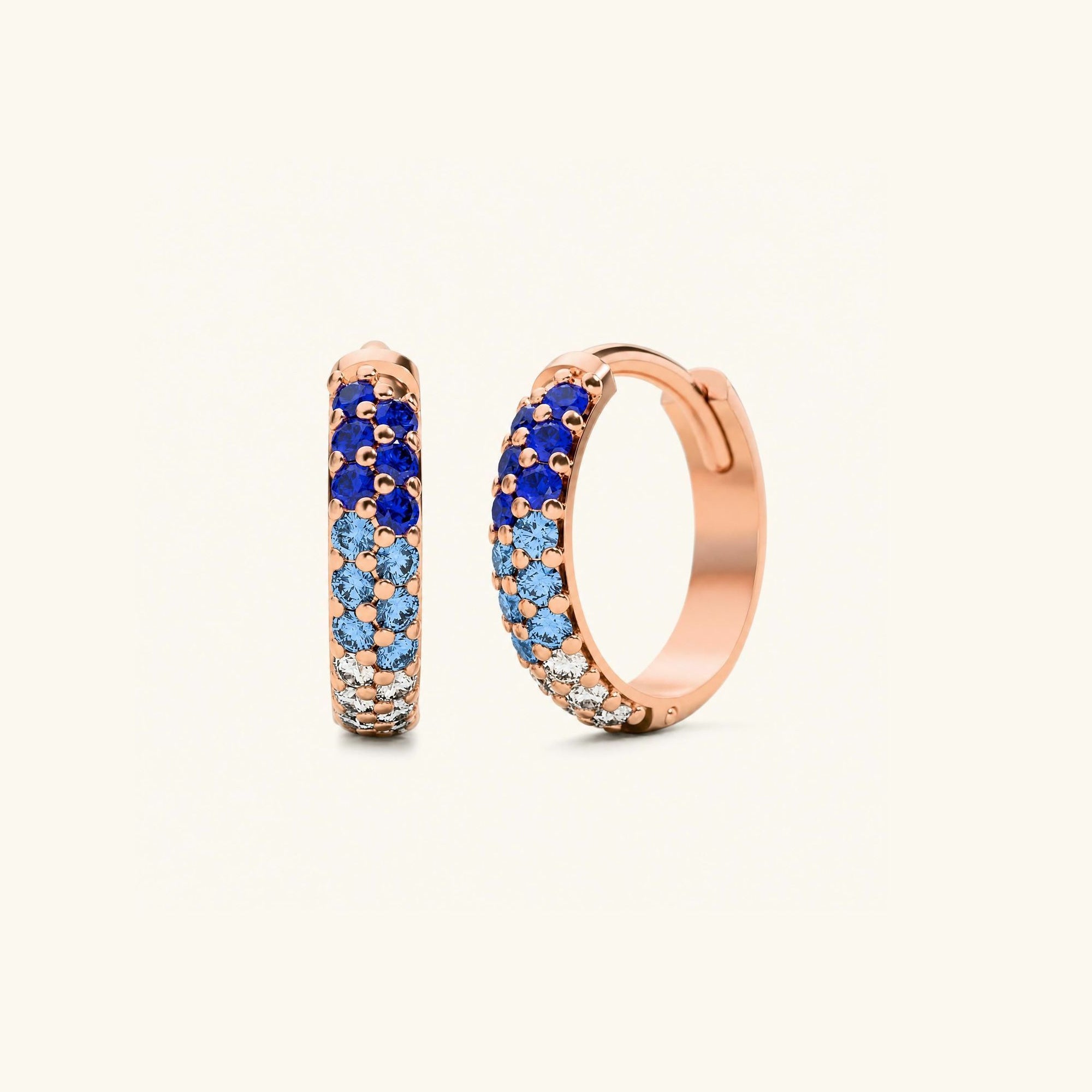 Aros Lavani Zafiro Horizon - oro rosa