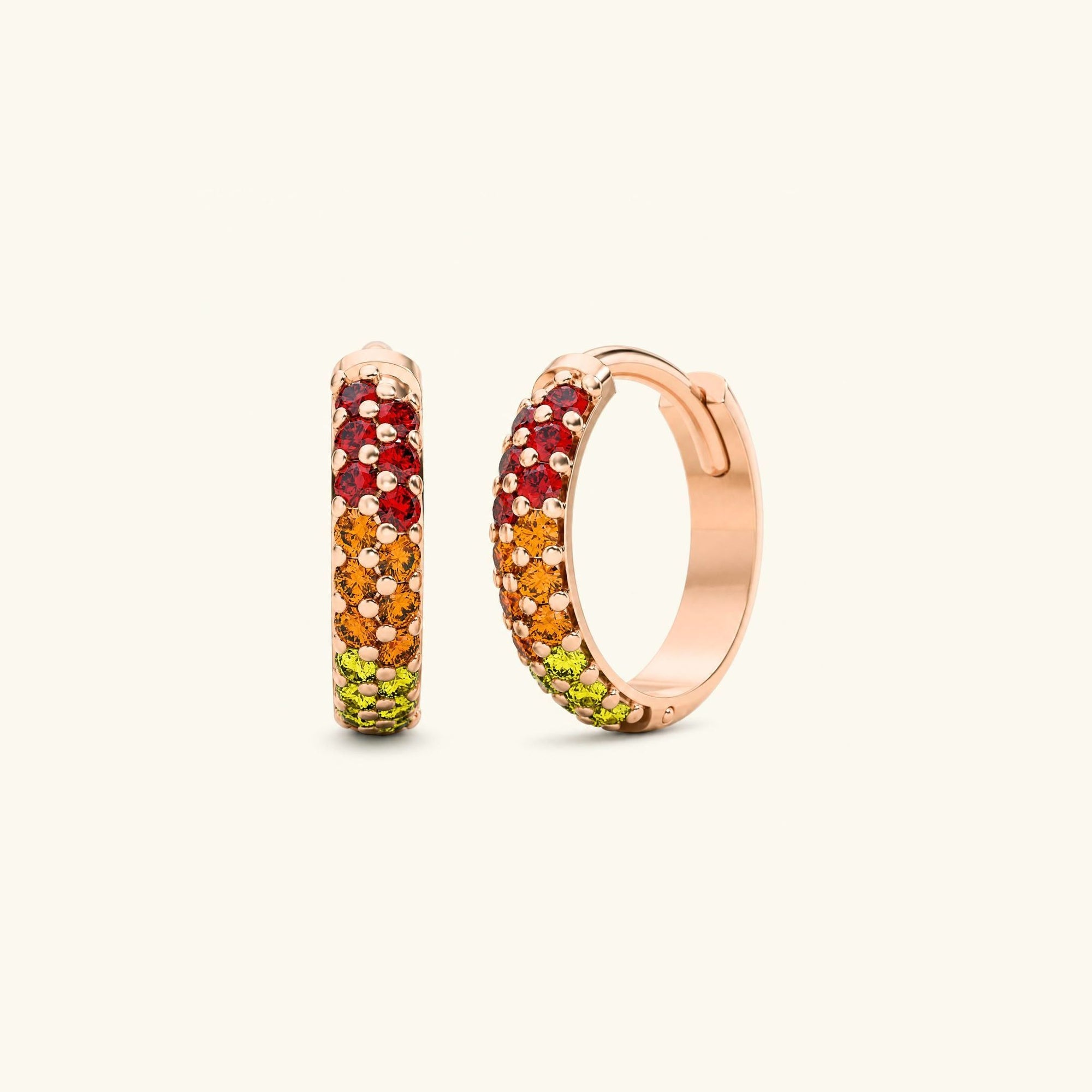 Aros Lavani Zafiro Sunset - oro rosa