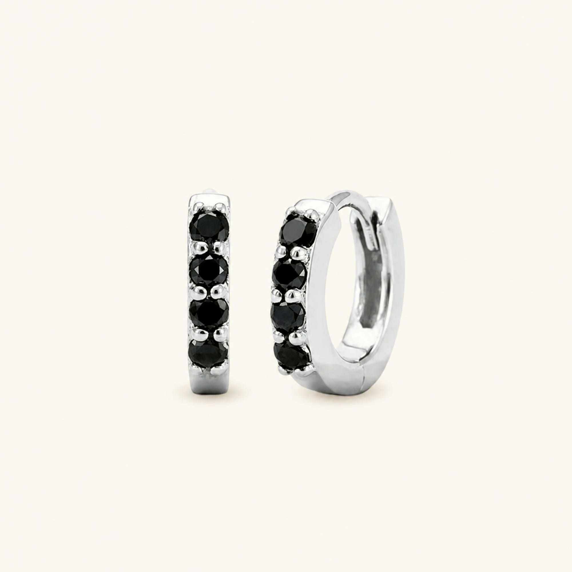 Aros Sumitra diamante negro - oro blanco