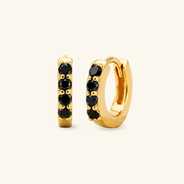 Aros Sumitra diamante negro - oro amarillo