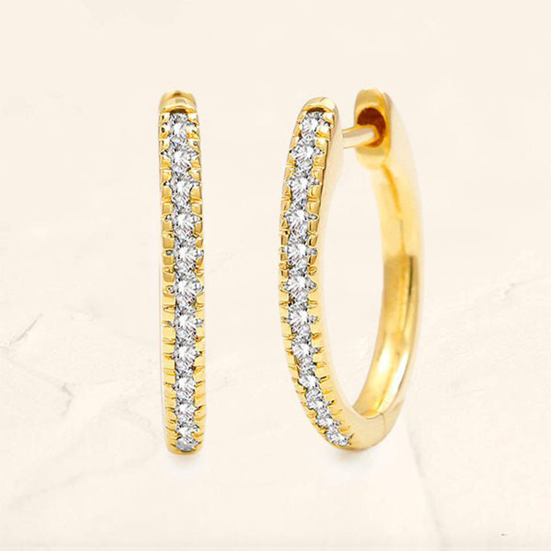 Créoles Ujala en or jaune 18 carats en diamant pour femme