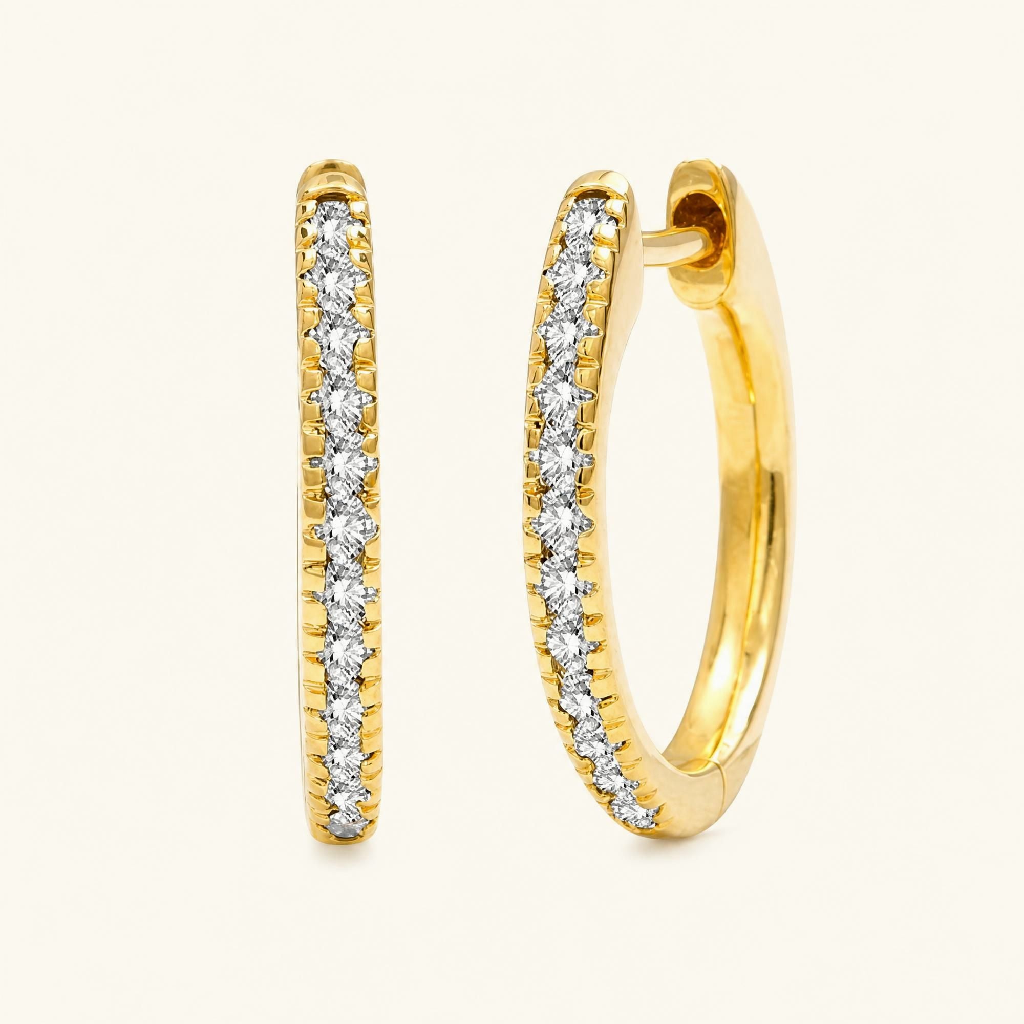 Aros Ujala diamante - oro amarillo