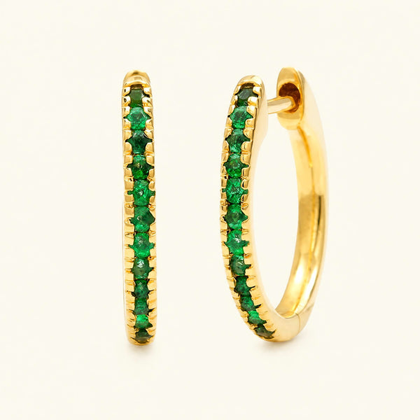 Aros Ujala Esmeralda - oro amarillo