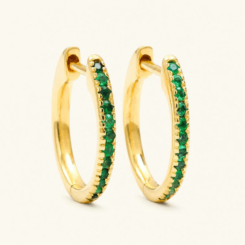 Aros Ujala Esmeralda - oro amarillo