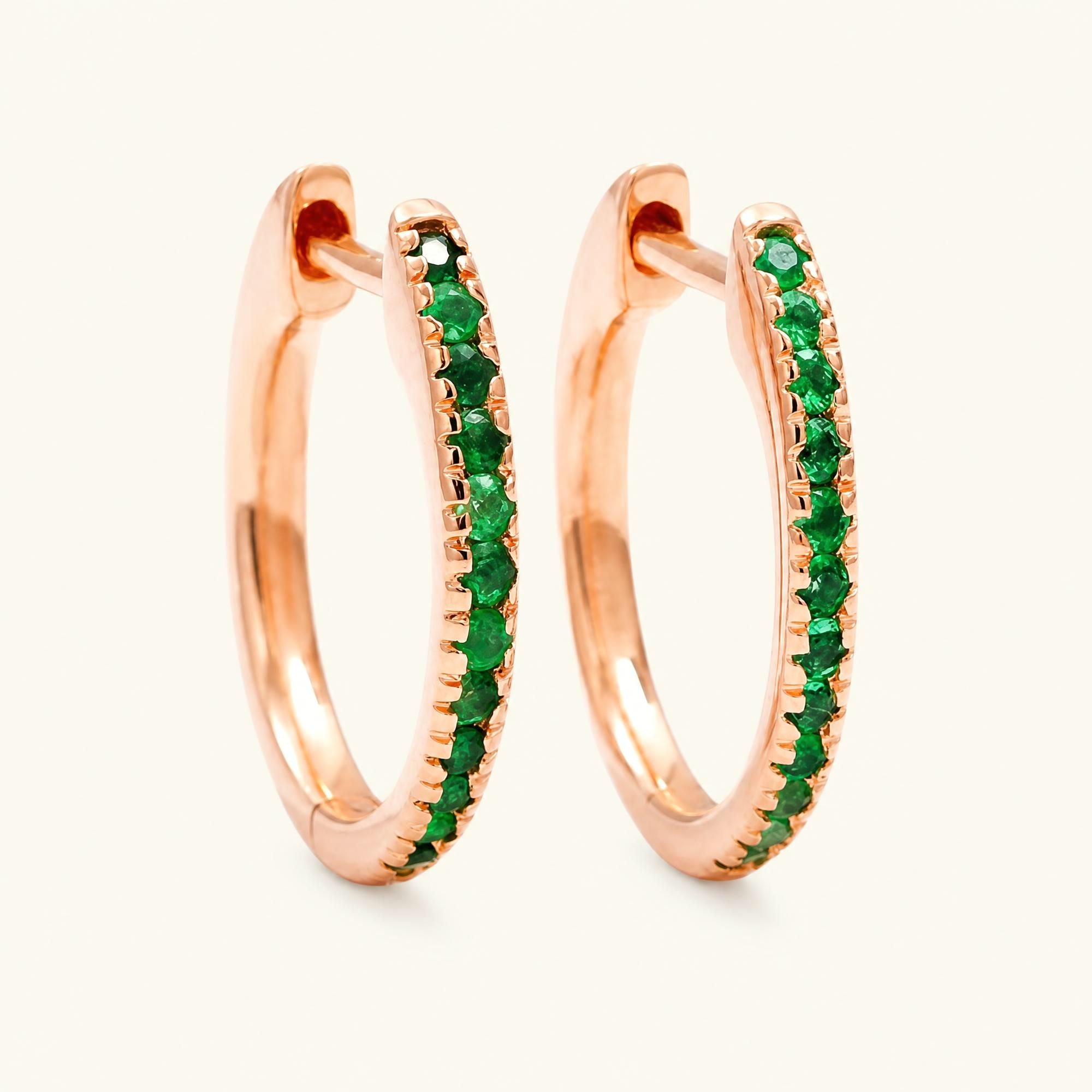 Aros Ujala Esmeralda - oro rosa