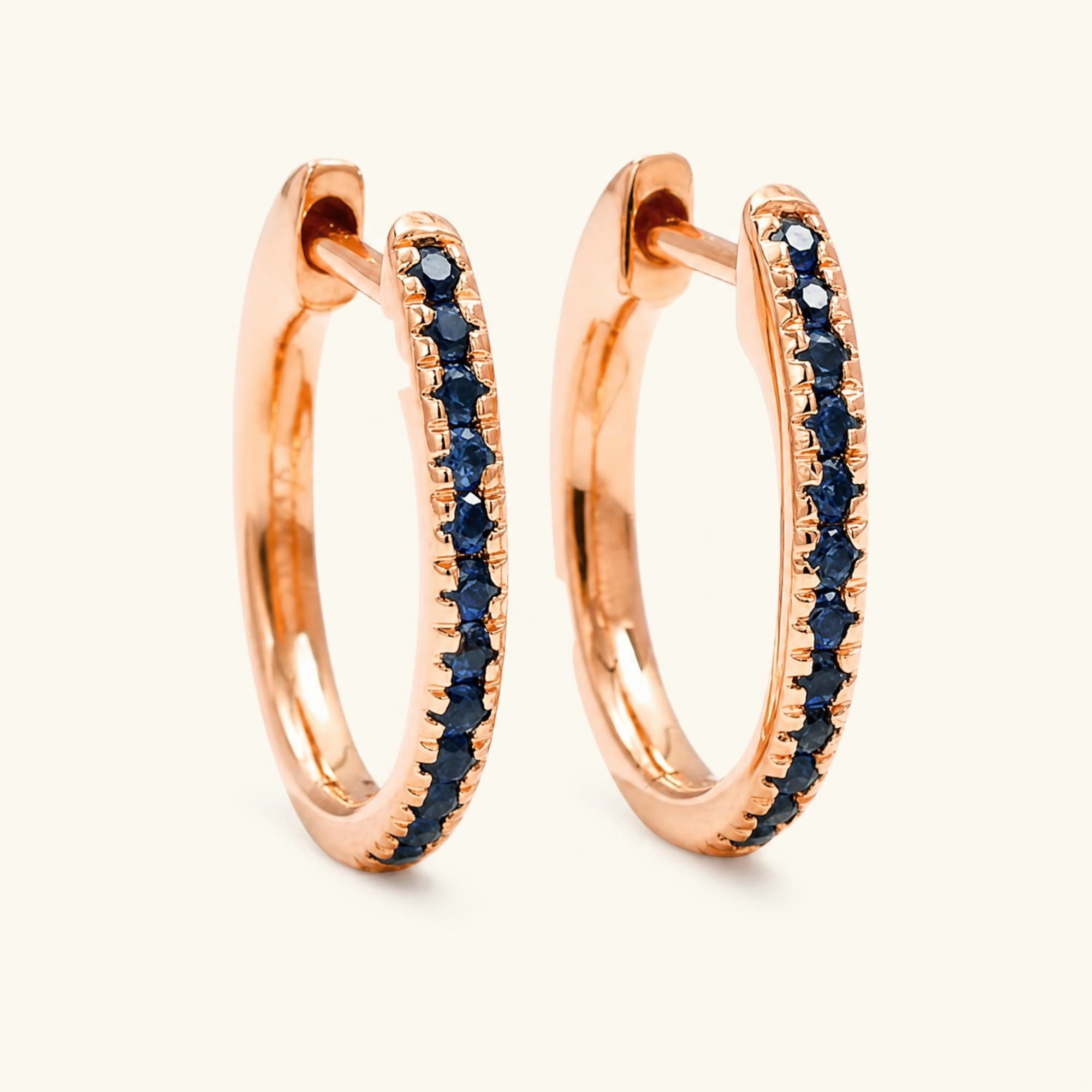 Aros Ujala Zafiro - oro rosa