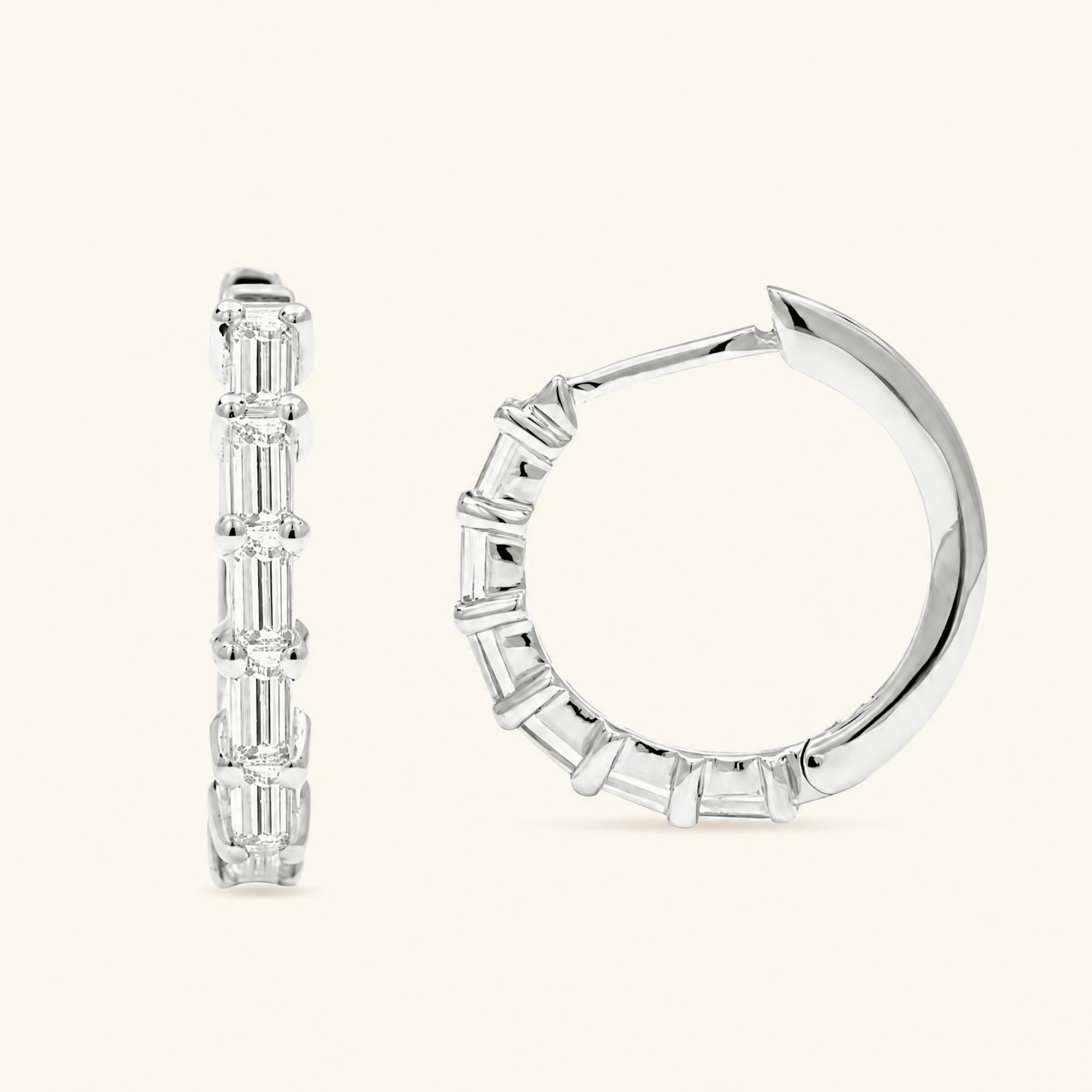 Aros Yatra diamante - oro blanco