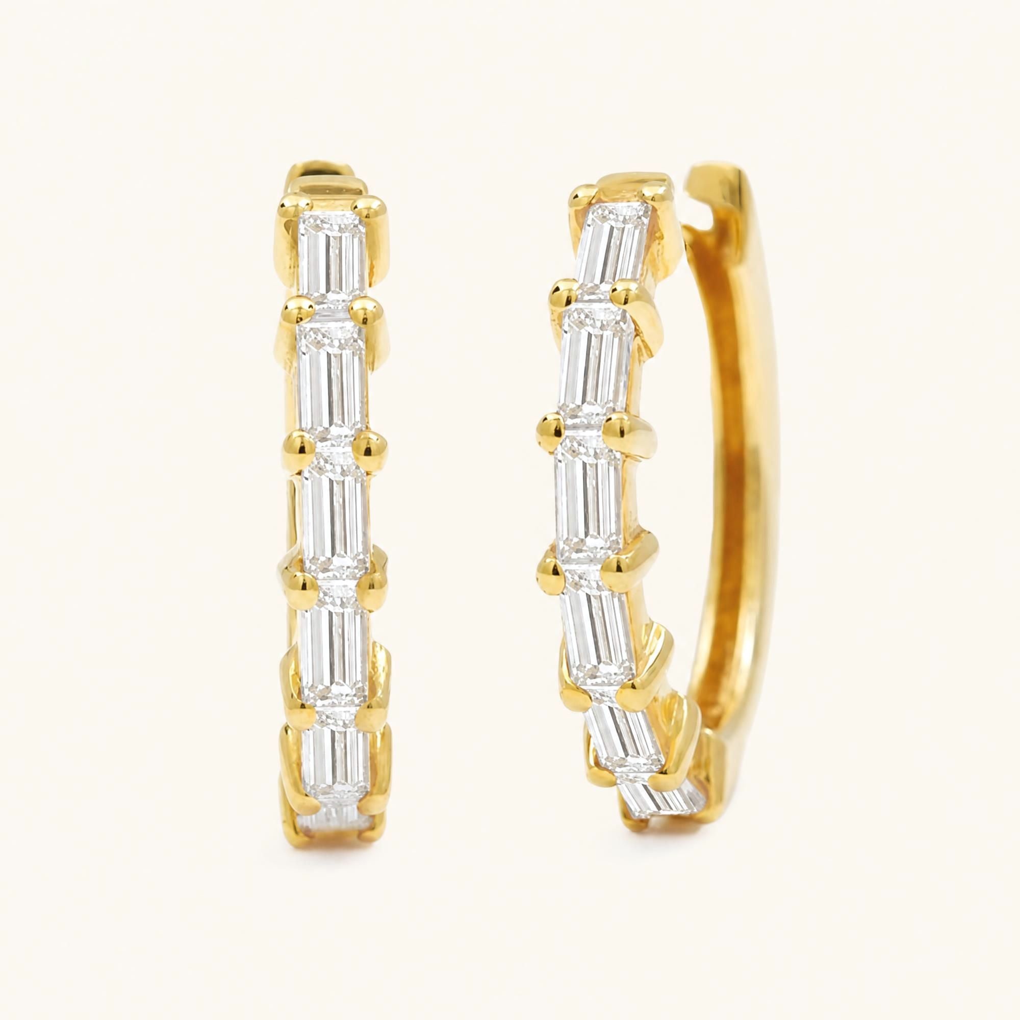 Aros Yatra diamante - oro amarillo