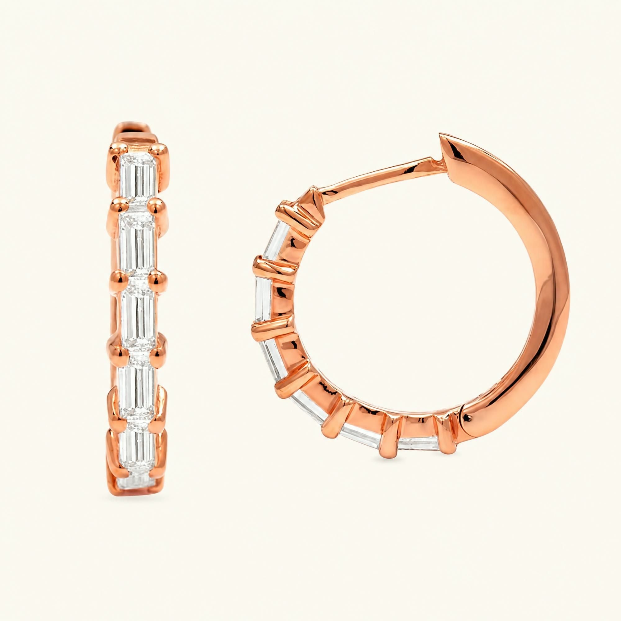 Aros Yatra diamante - oro rosa