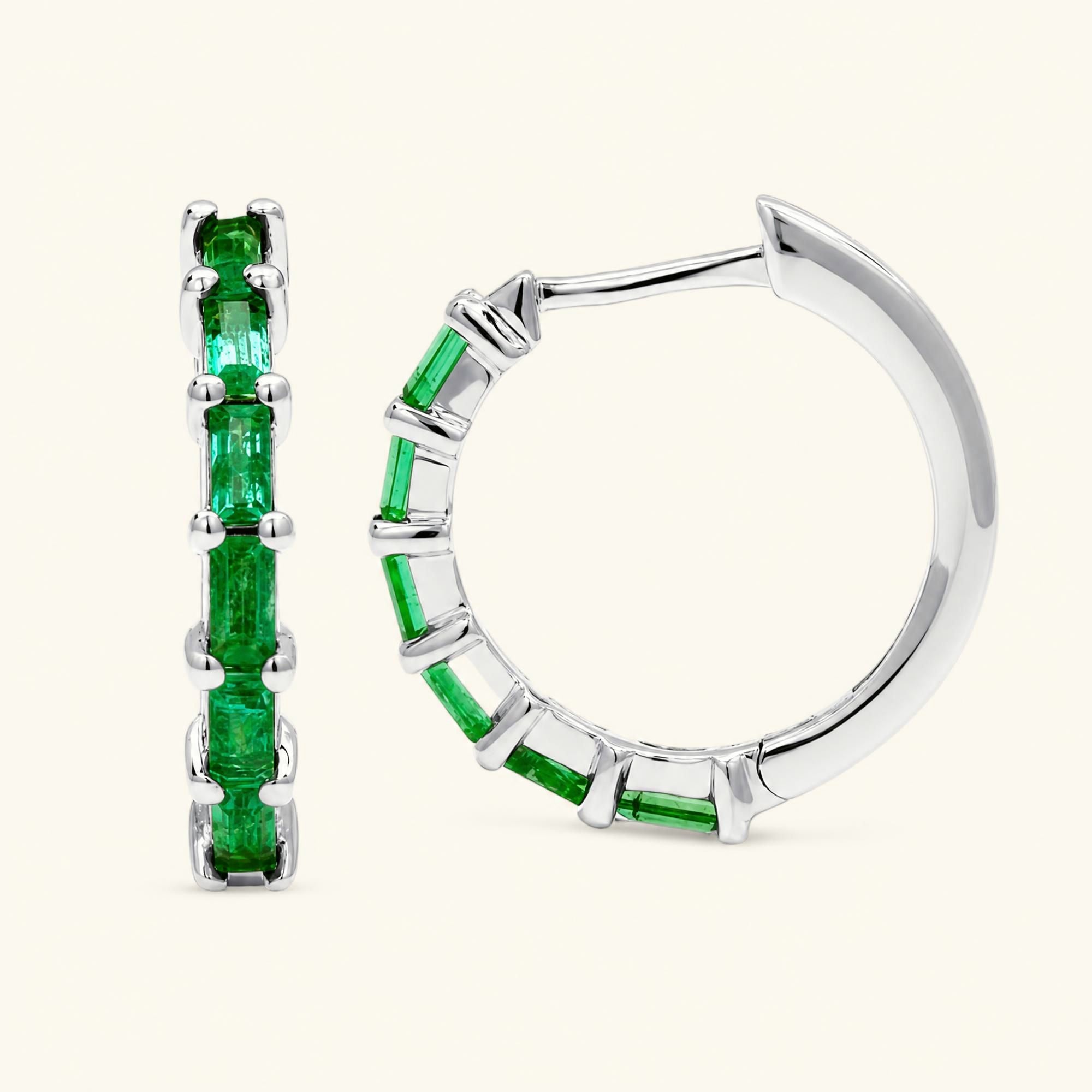 Aros Yatra Esmeralda - oro blanco