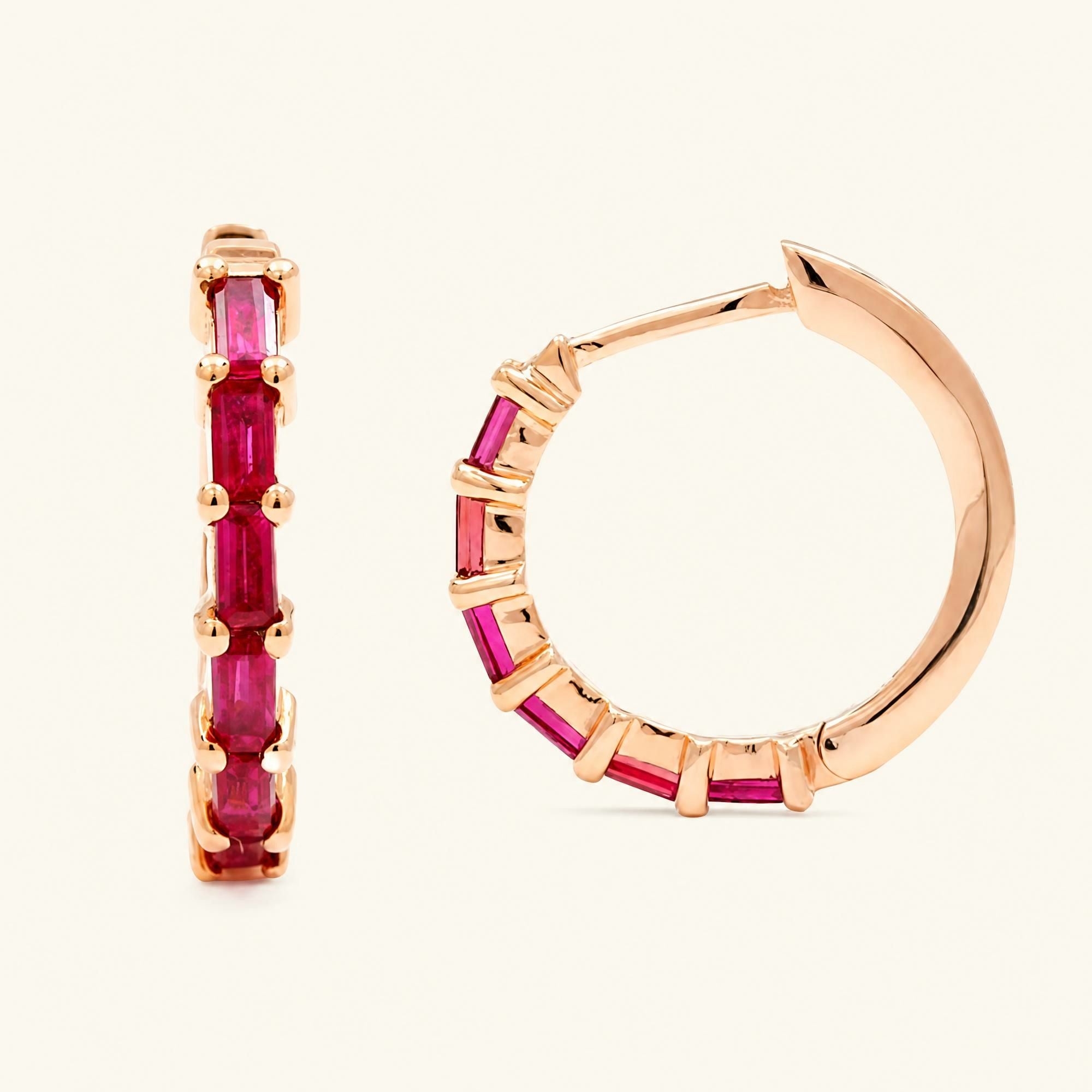 Aros Yatra Rubí - oro rosa