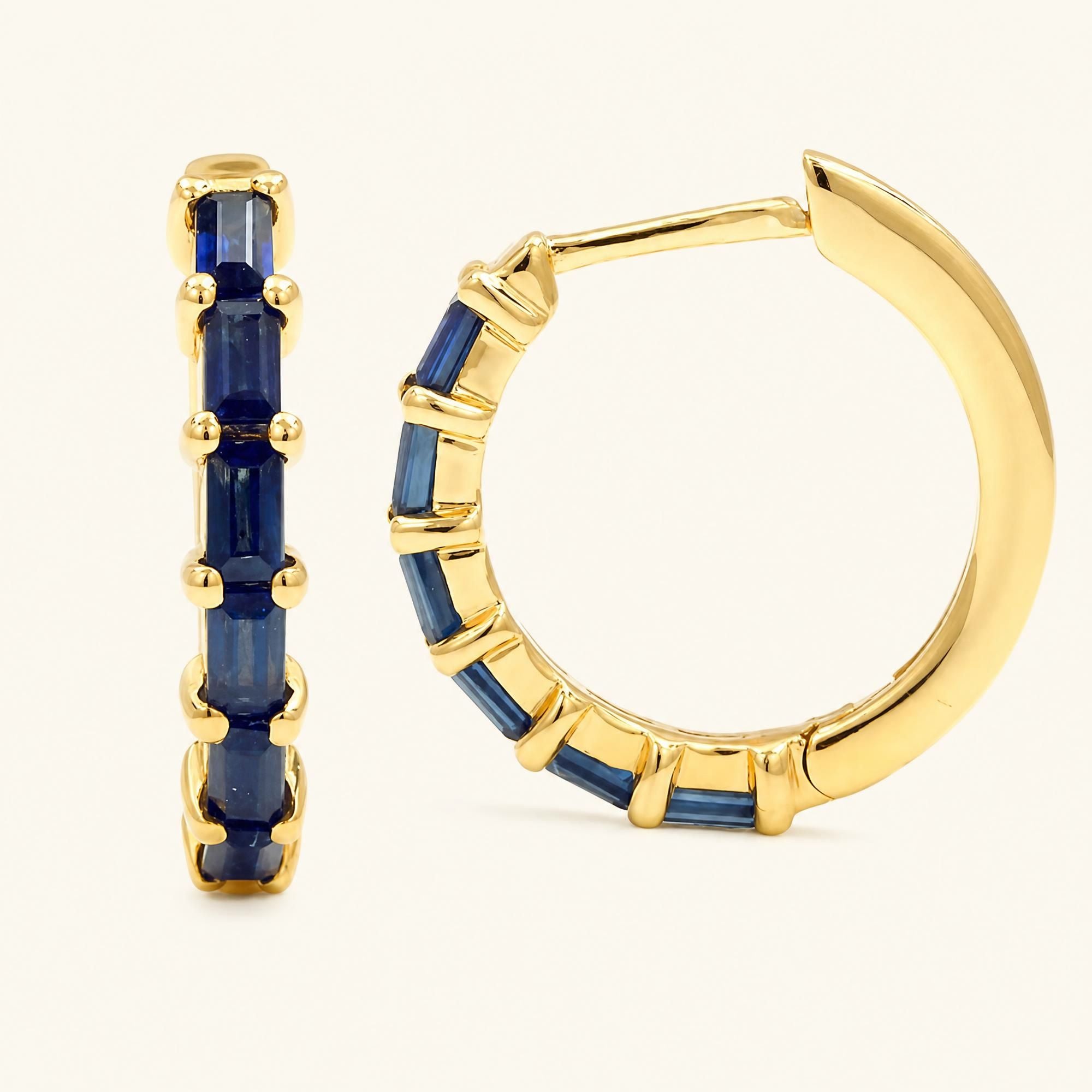 Aros Yatra Zafiro - oro amarillo