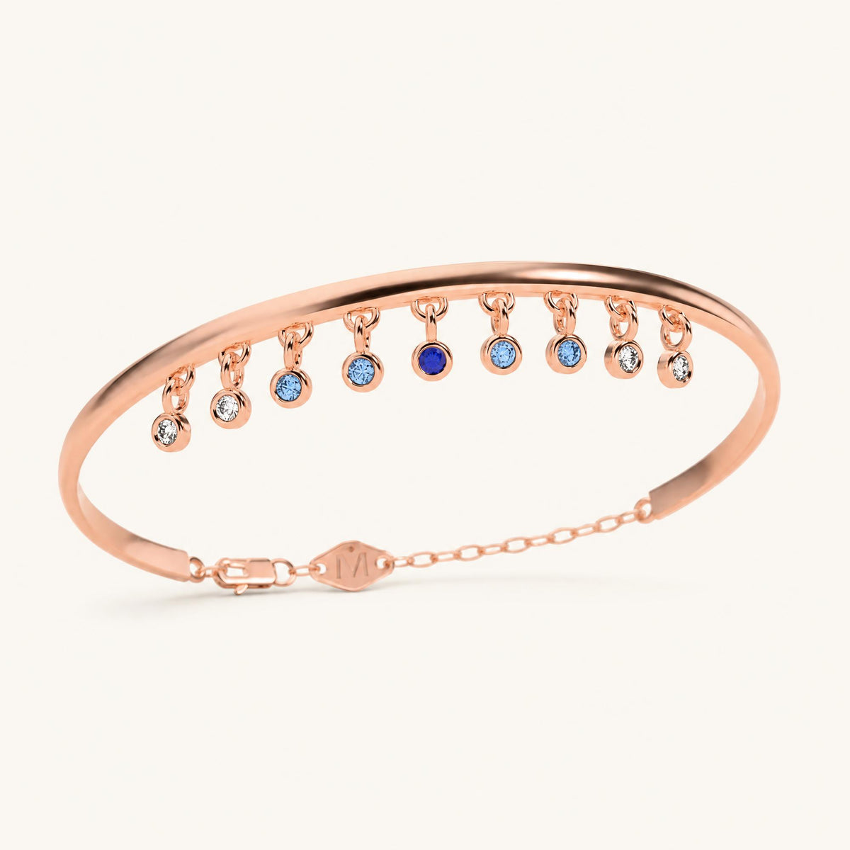 Jonc Megha saphir horizon or rose 