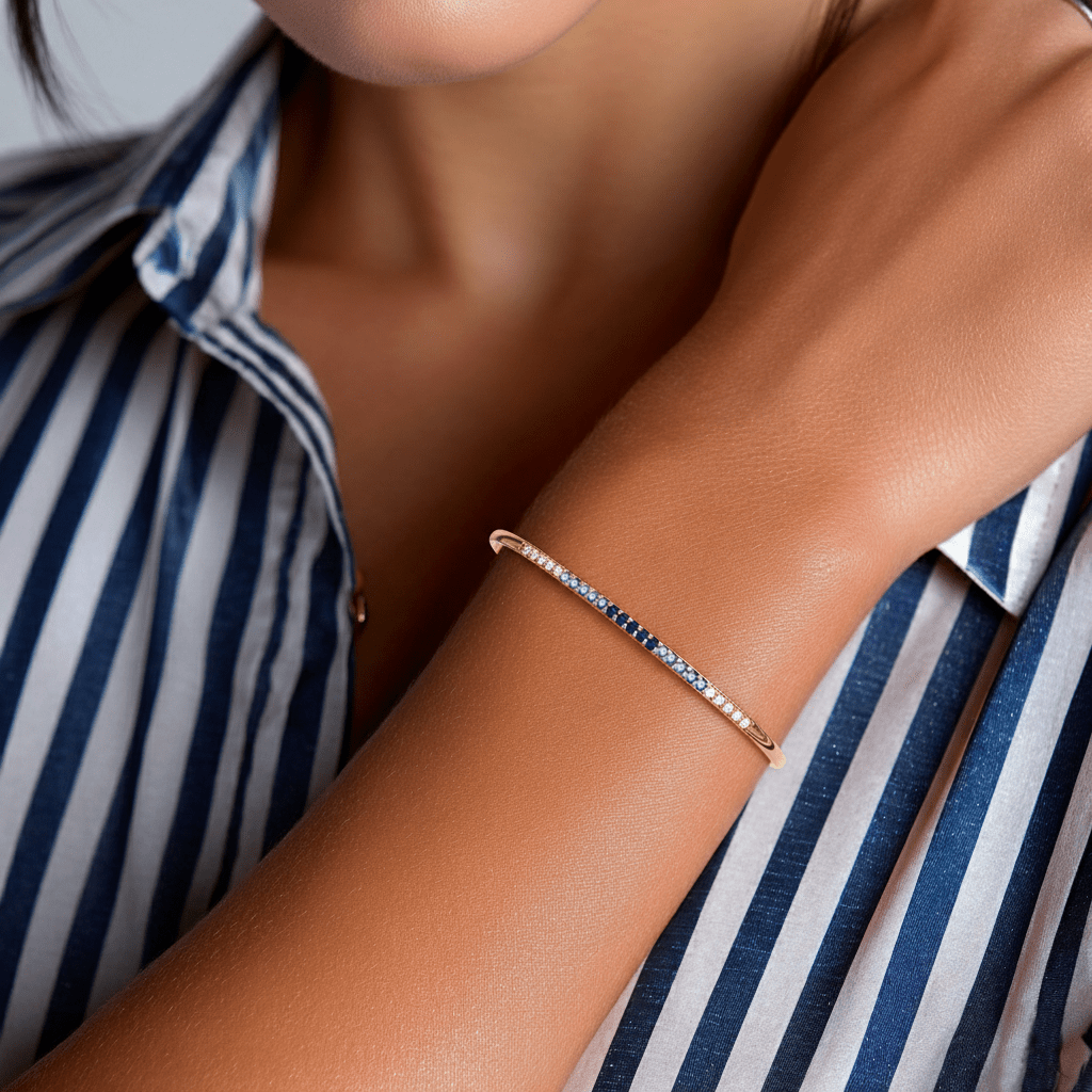 Brazalete Tarang Horizon con zafiros 