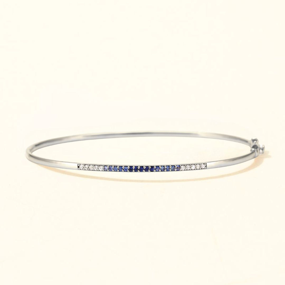 Jonc Tarang or blanc 18 carats