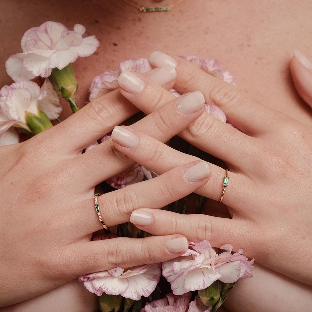 Bagues en emeraude et diamant